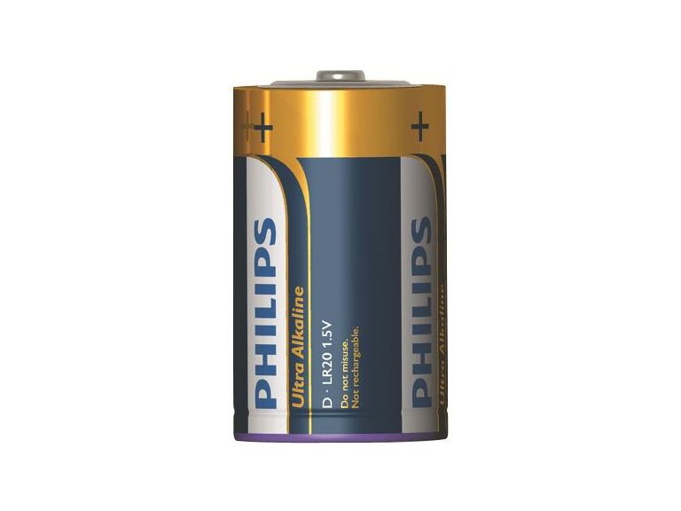 Batterier, Ultra Alcaline, LR20/D, 1,5V, 2 st