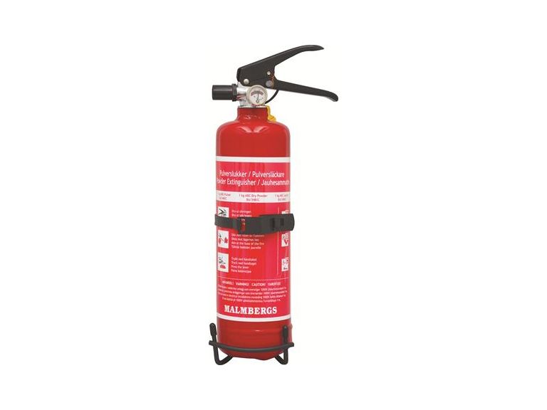 Pulverbrandsläckare, ABC, 1 kg, Röd