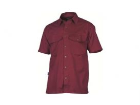 Arbetsskjorta - kortärmad, Röd, L