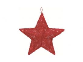 Julstjärna Liten, 10 st ljuspunkter, Röd, 30 cm
