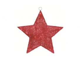 Julstjärna Stor, 20 st ljuspunkter, Röd, 50 cm