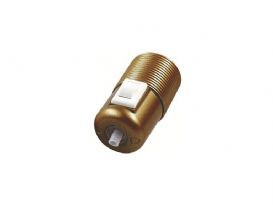 Lamphållare med strömbrytare, Ojordad, Guld, E27