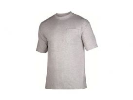 T-shirt med ficka, Askgrå, S 