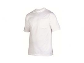 T-shirt med ficka, Vit, XL