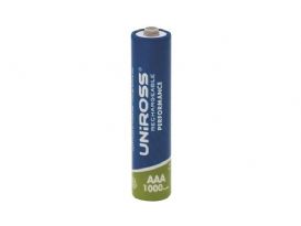 Uppladdningsbara batterier, R3 AAA, 1000mAh, 1,2V